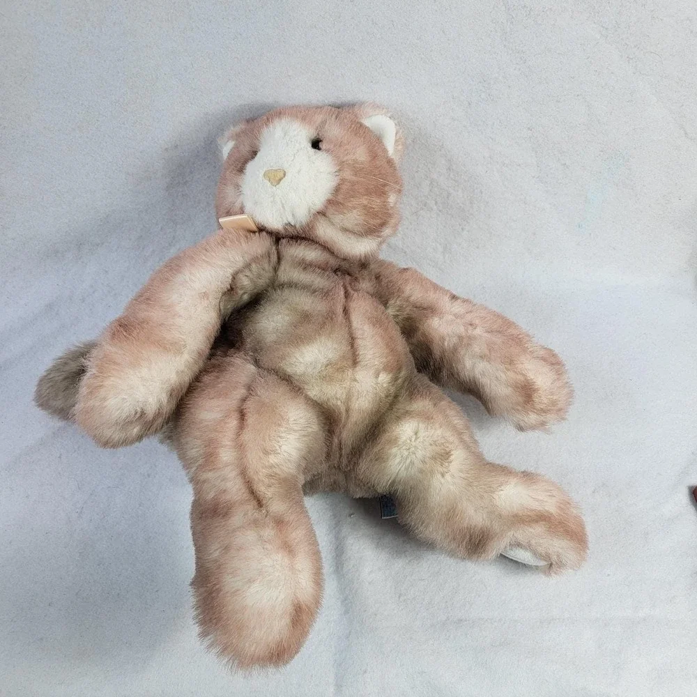 Vintage 1990 Hallmark Hartline Stuffed Plush Animal Blue Eyes Kitty‎ Cat